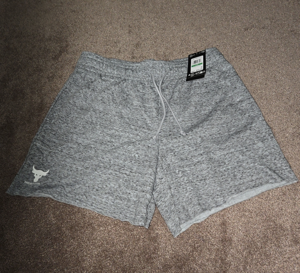 Under Armour Project Rock Men's Heather Gray Athletic Shorts